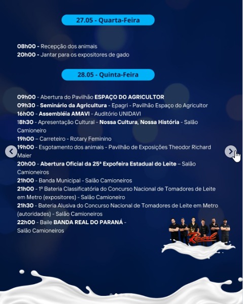 25ª EXPOFEIRA ESTADUAL DO LEITE!