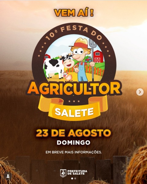 10ª Festa do Agricultor de Salete!